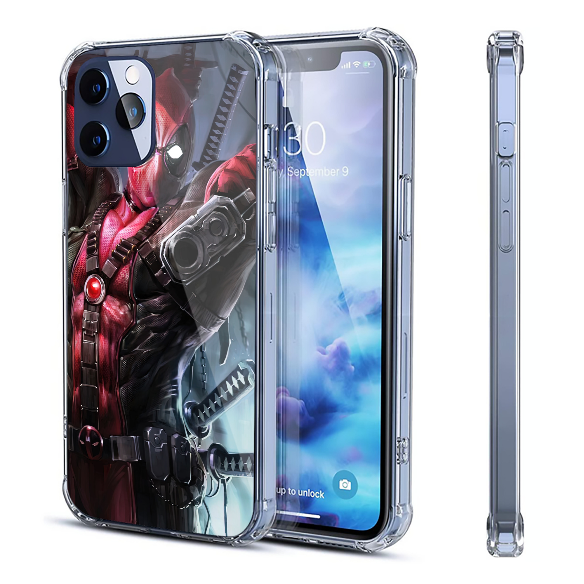 （画像用） Deadpool デッドプール 【iPhone 12シリーズ対応】透明スマホケース（クリアソフトケース）